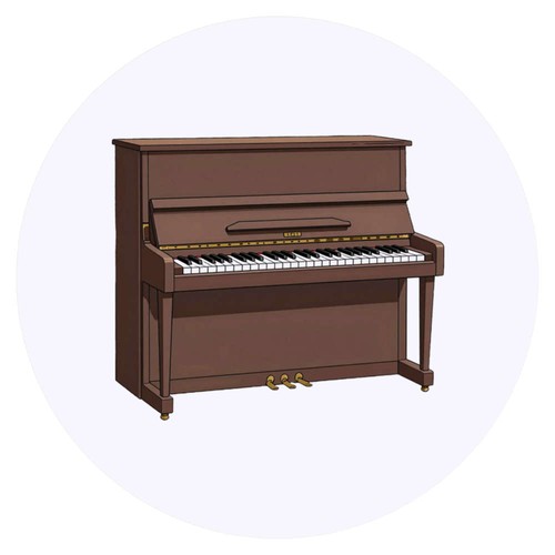 Upright piano stickers - 'upright, piano'