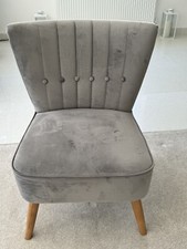 Accent/cocktail chair-grey Velvet