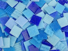 200 Mixed 2cm Blues Mosaic