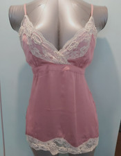 New Look Babydoll Satin Lace beaded Night Gown sexy lingerie Vintage Size 10