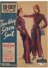 1940s WWII Siren Suit Sewing