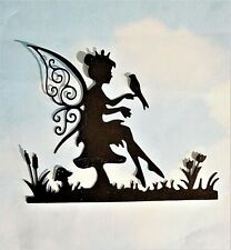 Die Cut cuts card topper scrapbooking fairy with bird x 5 black