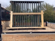 Security Fencing Railings X 9 +pedestrian Gate And 4 X Posts