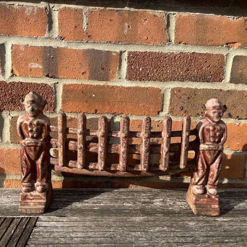 Vintage heavy cast iron fire - heavy,