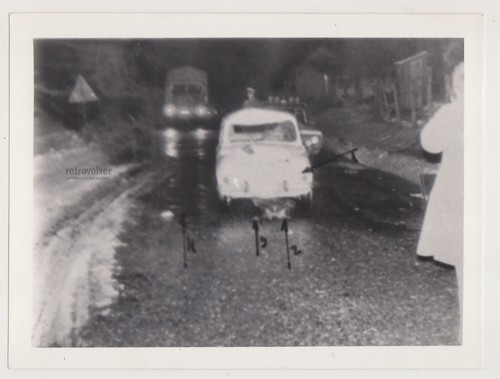 Night road accident scene - accident, with
