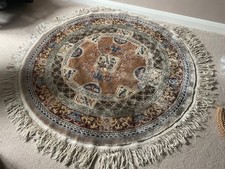 A VERY PRETTY OLD HANDMADE TRADITIONAL CHINESE ORIENTAL ROUND RUG(170 x 170cm)*