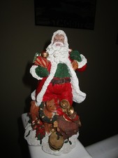 Vintage table top pottery type Christmas figure Santa Father christmas