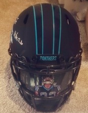 NFL Christian McCaffrey Carolina Panthers Signed Full Size Helmet BECKETT COA