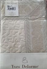 Yves Delorme TOSCA ECRU BOUDOIR PILLOWCASE LIGHTLY QUILTED LUXURY