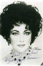 ELIZABETH TAYLOR Signed Photograph - Beautiful Film Actress - Preprint