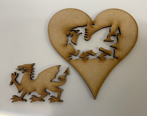 10x wooden hearts inc welsh - wooden,