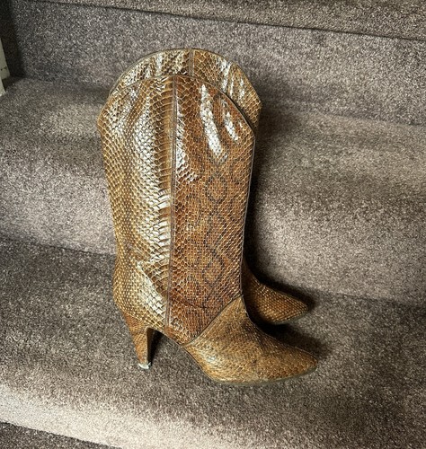Snakeskin boots hoffman - boots, by