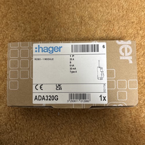Hager ada320g 20a rcbo - hager, curve