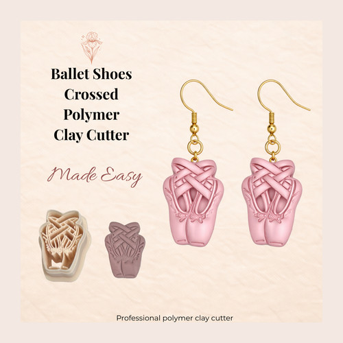 Ballet shoes crossed polymer - ballet,
