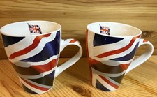 2 x Leonardo Collection UNION JACK Mug Fine China 