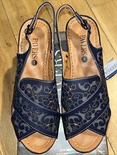 PAVERS.NEW/BOX.Navy/ Grey Platform Sandals.Wide Fit.Size 8/41.RRP £44.99