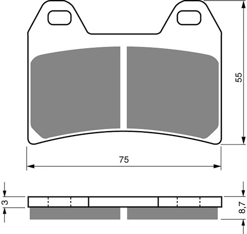 Brake disc pads front h - disc, r/h