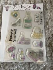 Jolly Nation Accessory Stamp Women-  CLEAR STAMPS Cardmaking Crafts