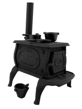 Old Mountain Cast Iron Mini Replica Box Wood Stove Toy Salesman Display Piece 7”