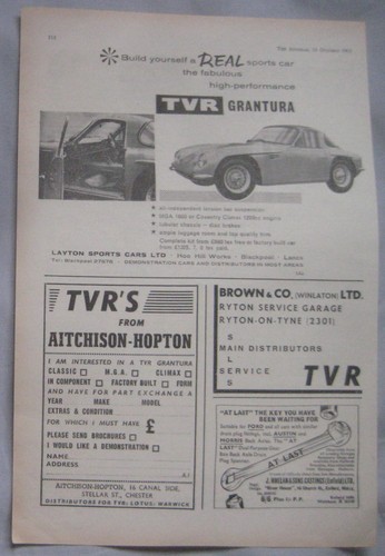 1961 tvr grantura - tvr, original