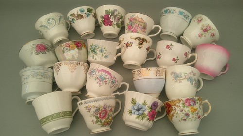 Vintage bone china tea cups