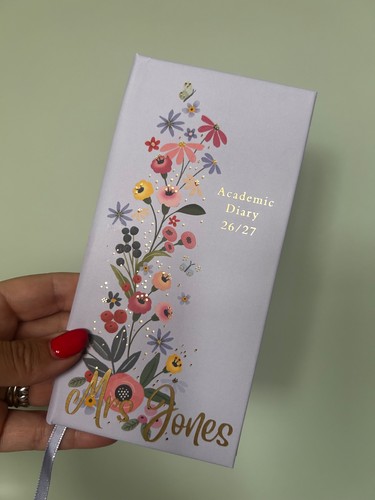Personalised slim floral - a6,