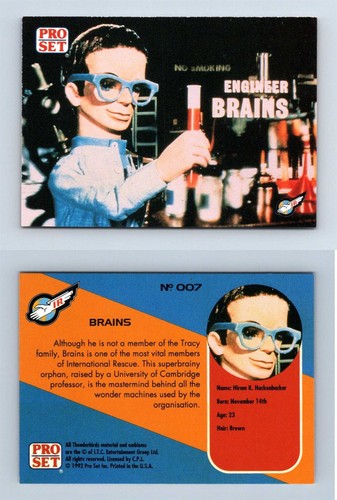 Brains 007 thunderbirds are - #007,