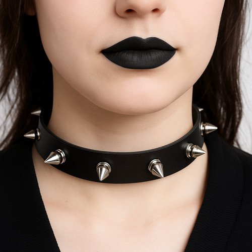 Spiked collar choker - choker, studded