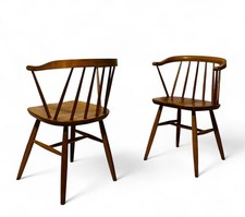 PAIR OF SWEDISH ARMCHAIRS SWEDISH FACTORY HOUSE NESTO OAK MID CENTURY RETO C1960