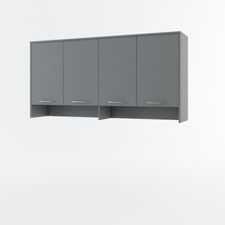 New Modern Over Bed Unit CP-11 for Horizontal Wall Bed Concept 90cm in Grey Matt