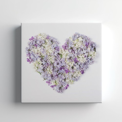 Heart made lilac flowers - heart,