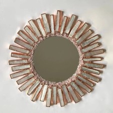 20" Rose Gold Amethyst Mirror