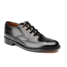 Desborough Shoe Men's Black Leather Ghillie Kilt Brogues Size EU 41 UK 7.5