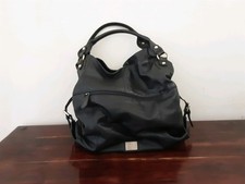 House Of Fraser Linea  Weekend Black Pebbled Leather  Slouchy Hobo Handbag
