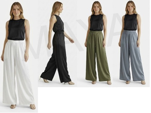 Women satin palazzo - satin, pants