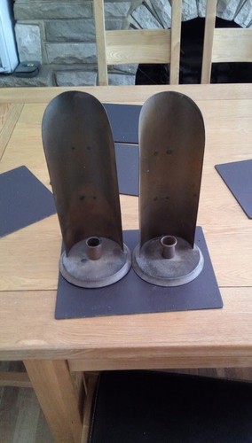 Pair antique brass - pair, of