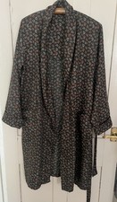 Men's Vintage Paisley Robe Dressing Gown, Smoking Jacket, Size M