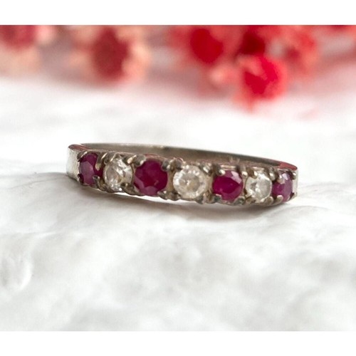 Amethyst row set gemstone - cz,
