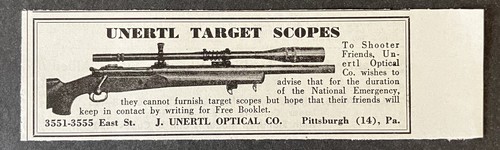 1943 unertl target scopes - target, j