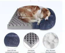 NEW Large Dog Bed Dog Plush with Removable washable cover & Orthopaedic Padding