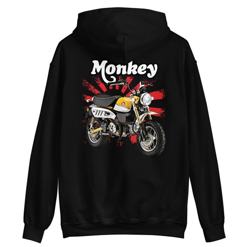 Monkey bike unisex hoodie - monkey,