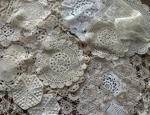 Vintage lot crochet - vintage, machine