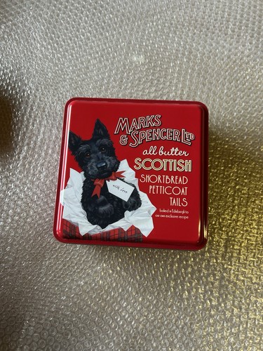 Scottish dog tin empty - m&s,