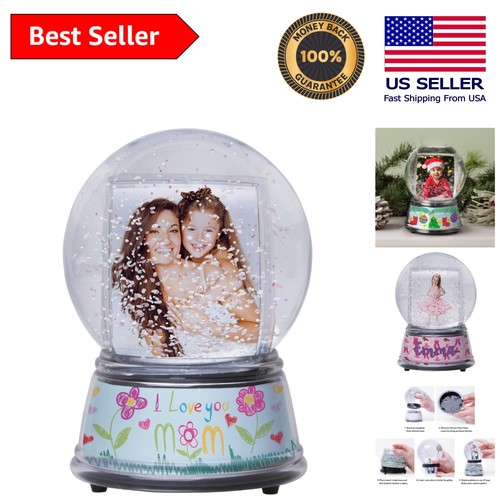 Personalized snow globe with - snow,