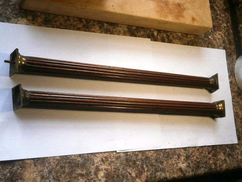 Longcase clock hood pillers - ,