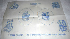 Vintage embroidery transfer - vintage,