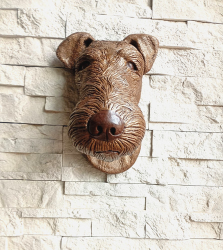 Bronzed stone airedale terrier - bronzed,