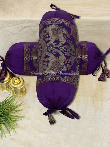 Brocade jacquard bolster cover - brocade,