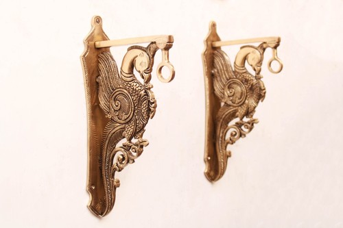 Brass peacock hook - hook, /