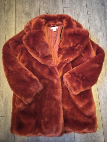 Ladies faux fur red - fur, coat